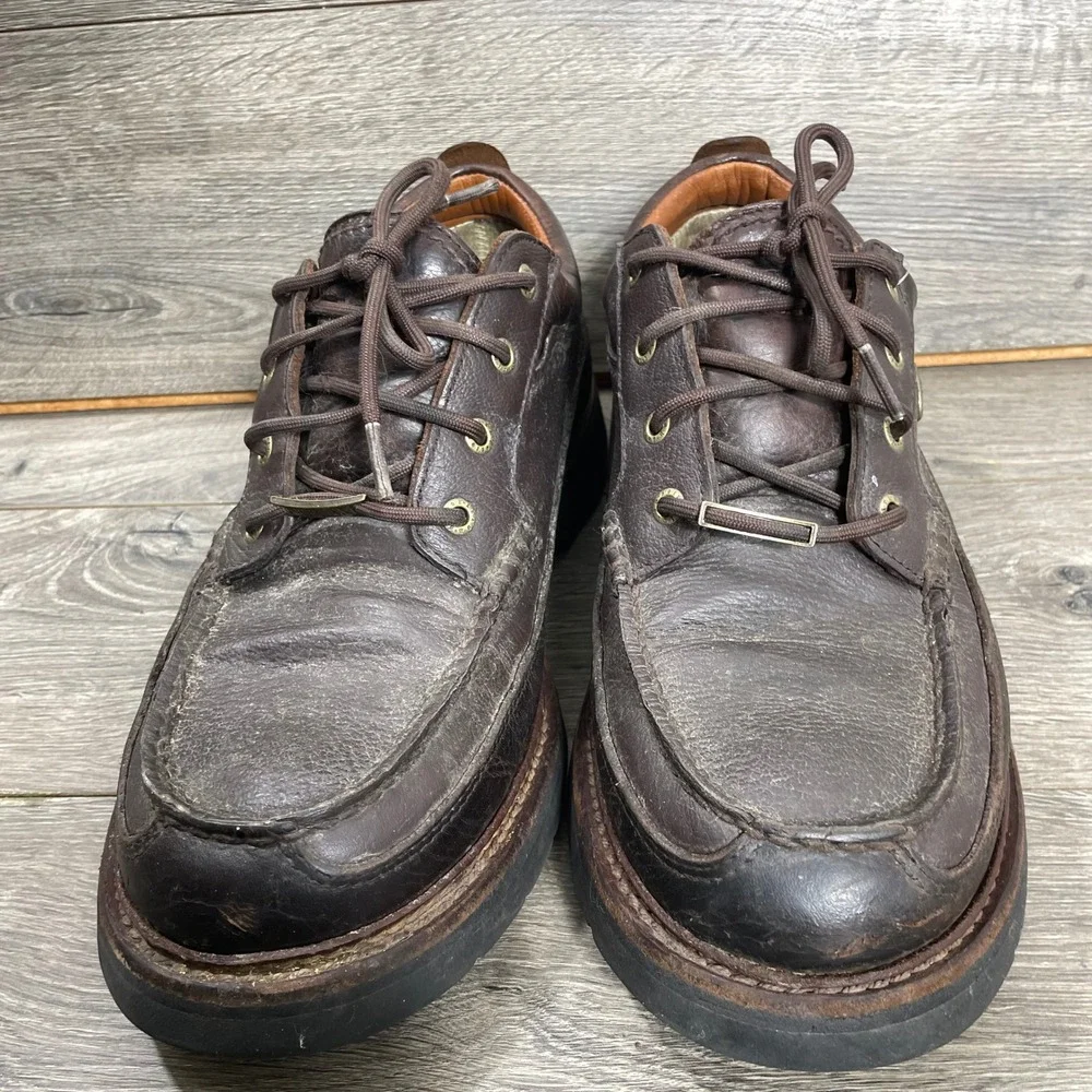 VTG Red Wing Irish Setter Shoes Mens 12 Brown Leather Moc Toe Oxford Work Rugged